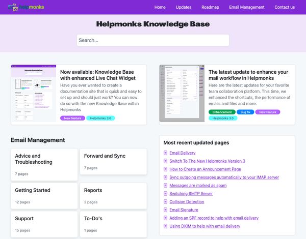 Helpmonks - knowledge base software