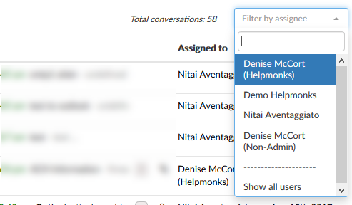 Filter emails by an assignee