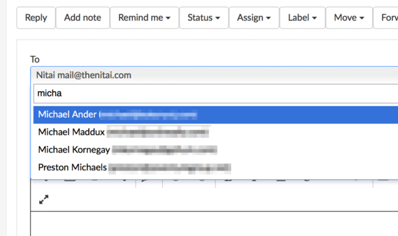 It's here: Change the TO on any conversation