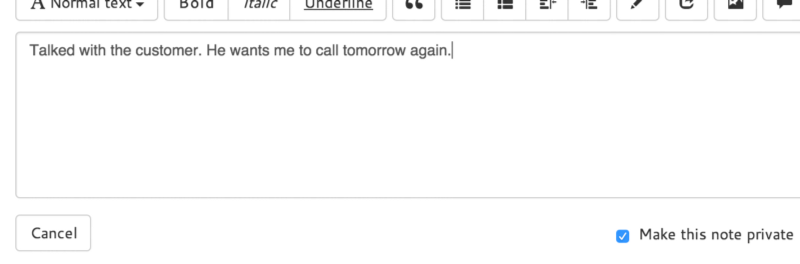 Add private notes to any email