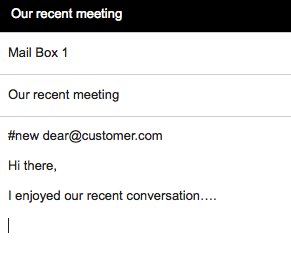 Send a new message from your shared inbox in your email client