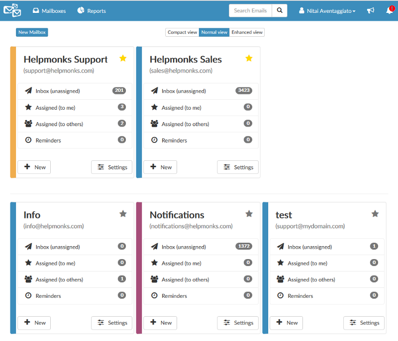 New in Helpmonks: New dashboard