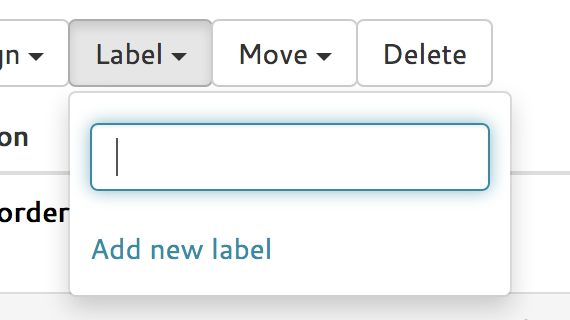 Making adding new labels easier