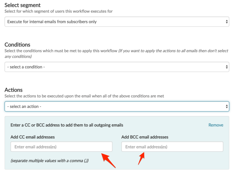 Now available: CC or BCC your replies