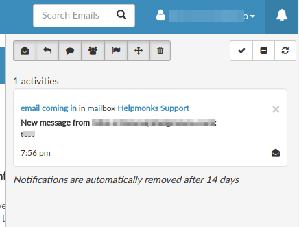 Activity stream and notification panel