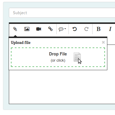 New editor brings option to add attachments and inline images