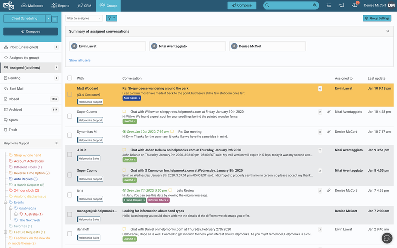 New in Helpmonks: Workgroups