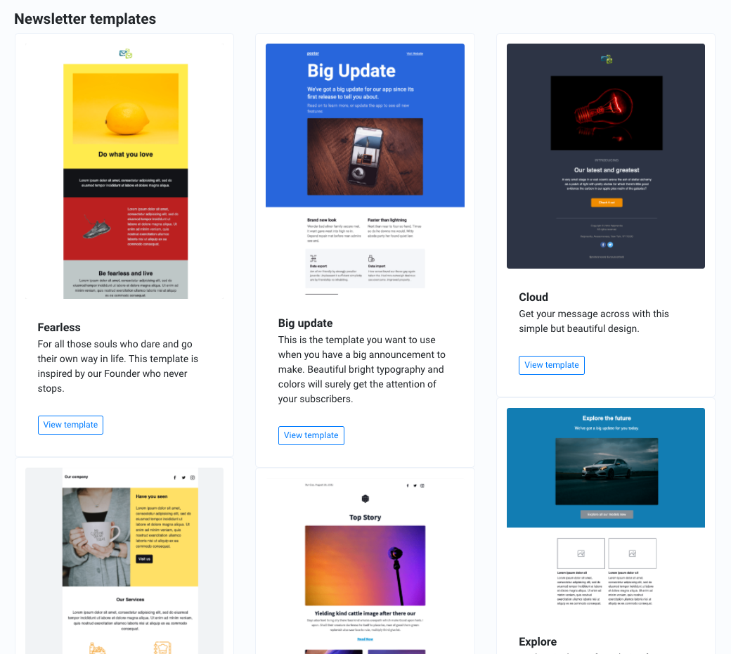 newsletter email templates