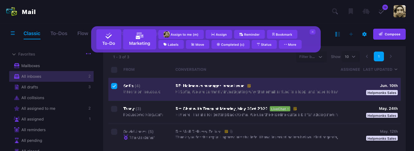 New sidebar options, improved dark theme, enhanced log view, and more