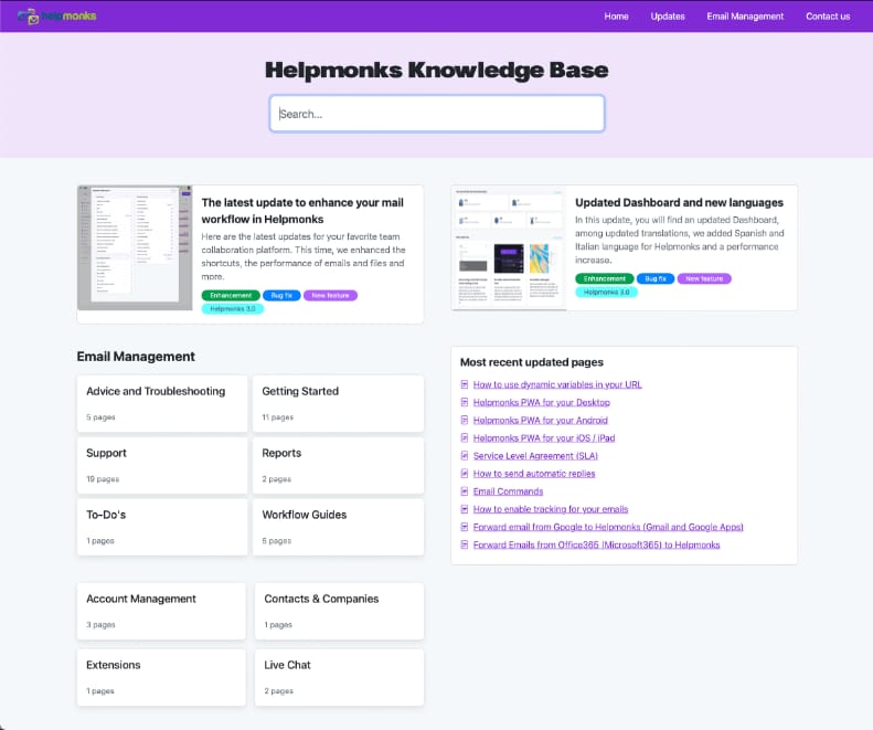New: Knowledge Base with enhanced Live Chat Widget