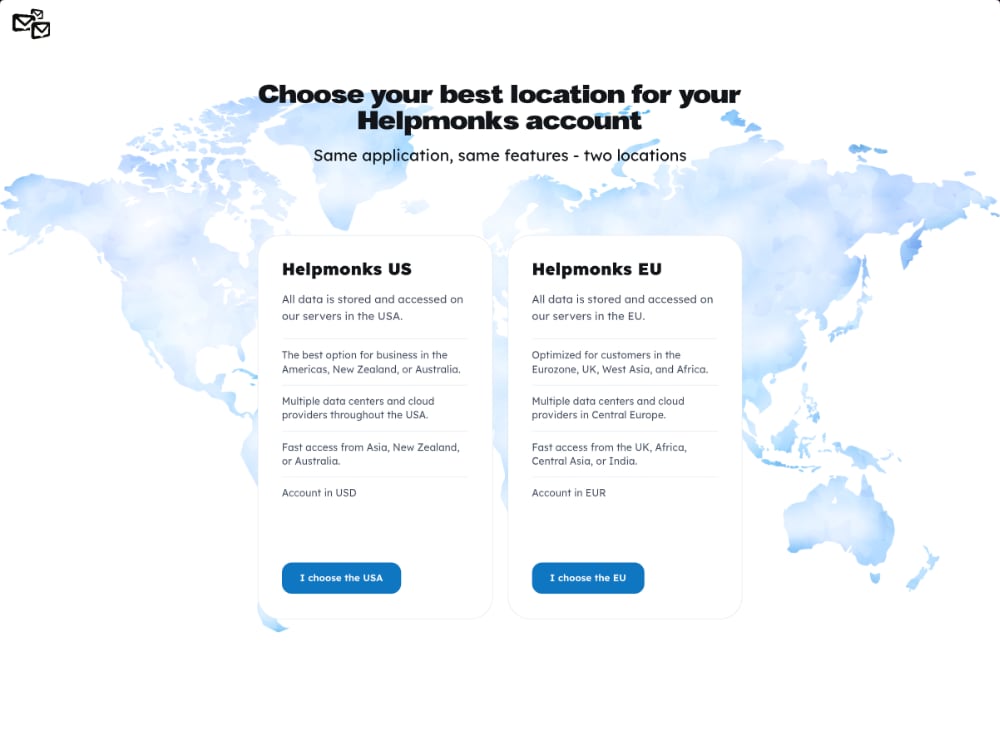 Helpmonks - email management with US and EU data center