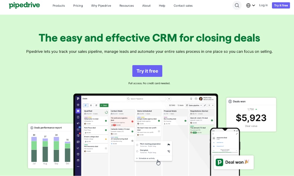 Helpmonks - Pipedrive alternative