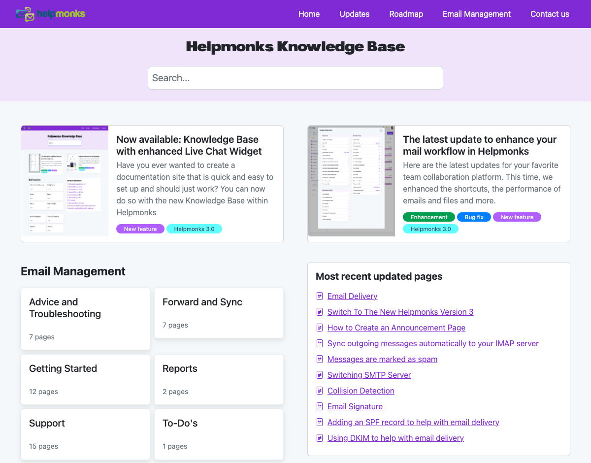 Helpmonks - knowledge base software