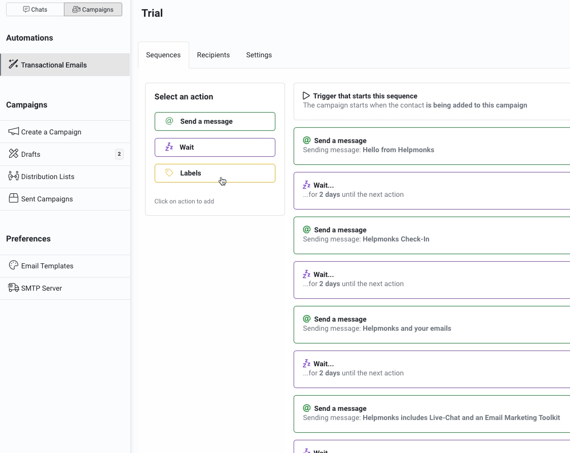 Helpmonks - Email Drip Campaigns