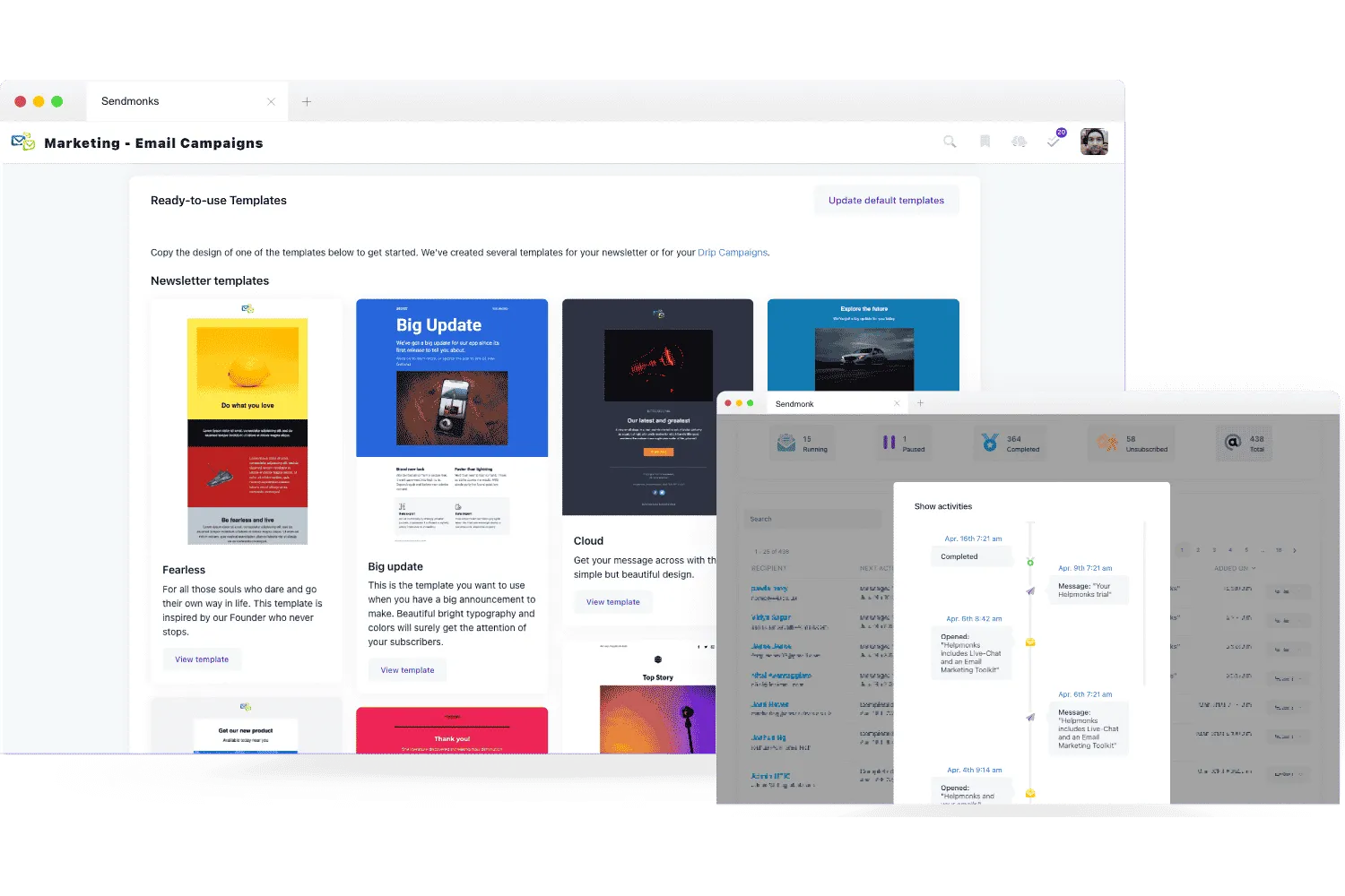 Email marketing campaigns with Helpmonks