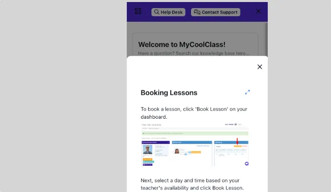 Live chat for real time customer support