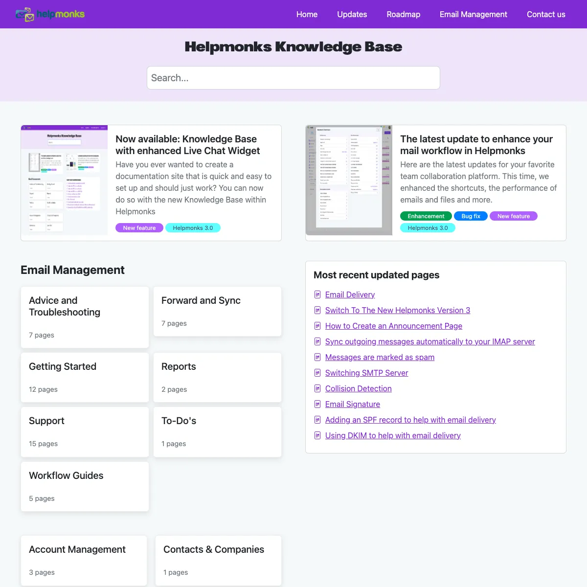 Helpmonks - knowledge base for customer engagement