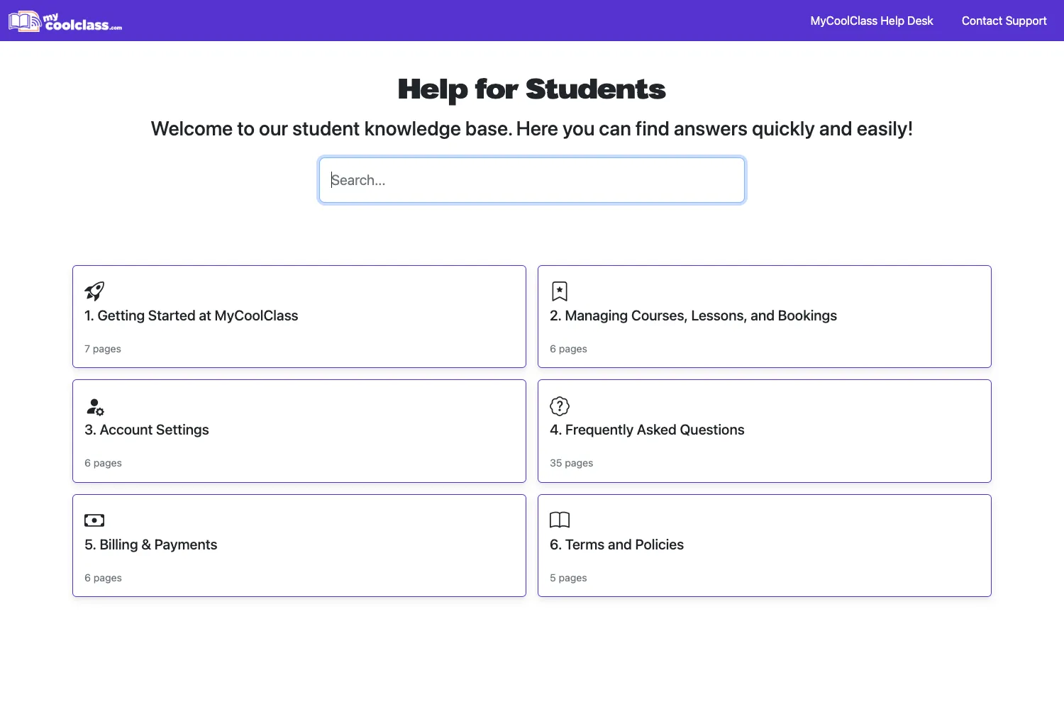 Knowledge Base for managing documents and FAQs
