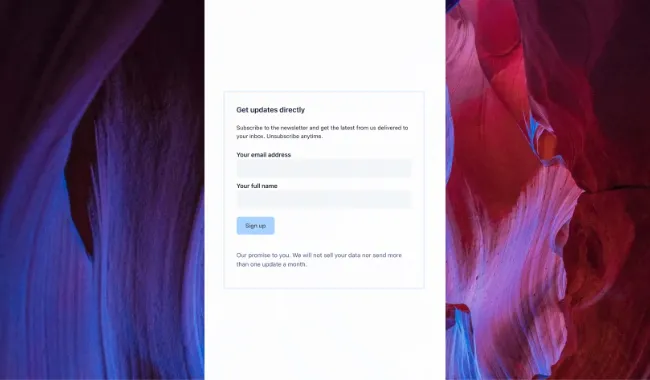 Create landing pages for your email campaigns with Helpmonks
