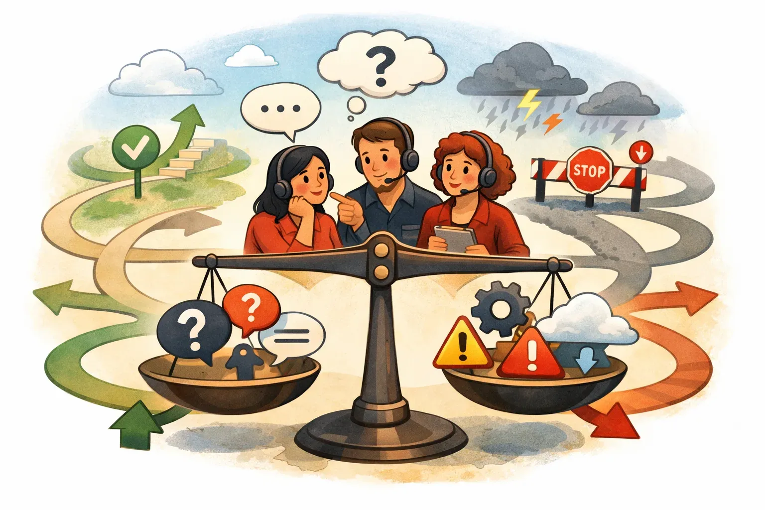 A small support team considers different help-desk options and their limits.