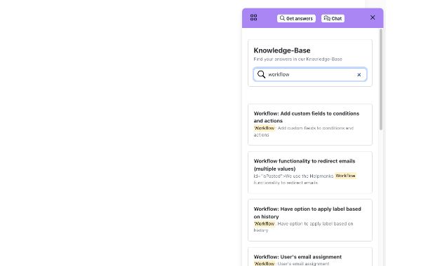 Helpmonks Knowledge Base custom home page