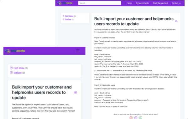 Roadmap and announcement within a knowledge base